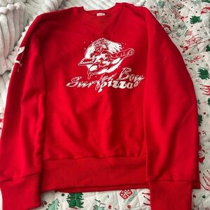 PacSun Red Surf Boy Crewneck Sweater